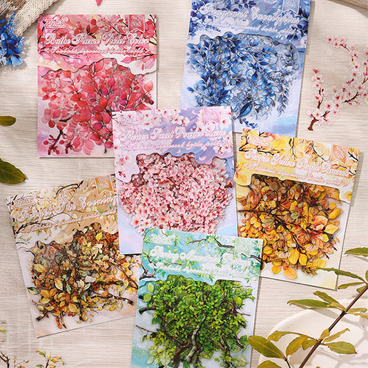 Plant and Flower Stickers PET Waterproof Decoration 2 Packs