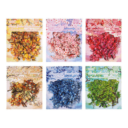 Plant and Flower Stickers PET Waterproof Decoration 2 Packs