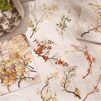 Plant and Flower Stickers PET Waterproof Decoration 2 Packs