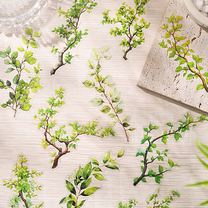 Plant and Flower Stickers PET Waterproof Decoration 2 Packs
