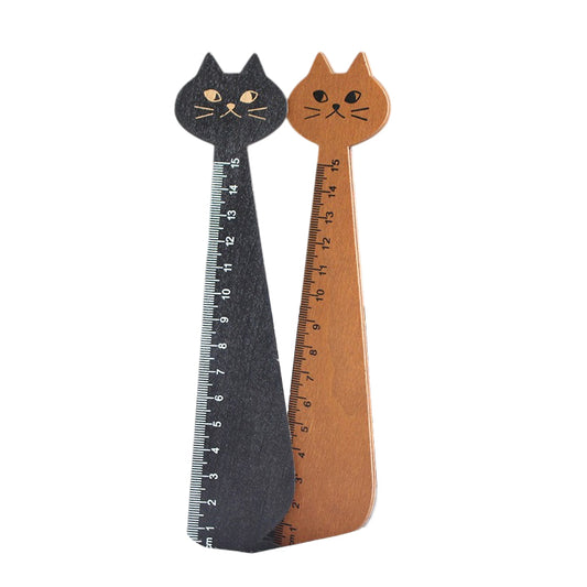 Wooden Cat Ruler 1Pcs