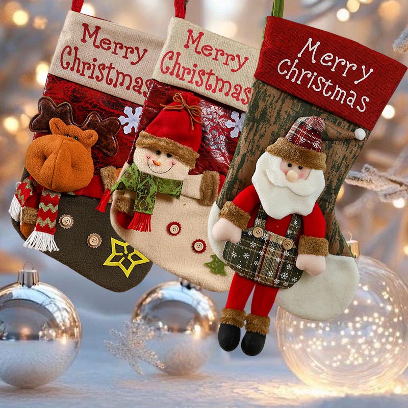Christmas Stockings Fireplace Hangings Christmas Party Decorations XL Size