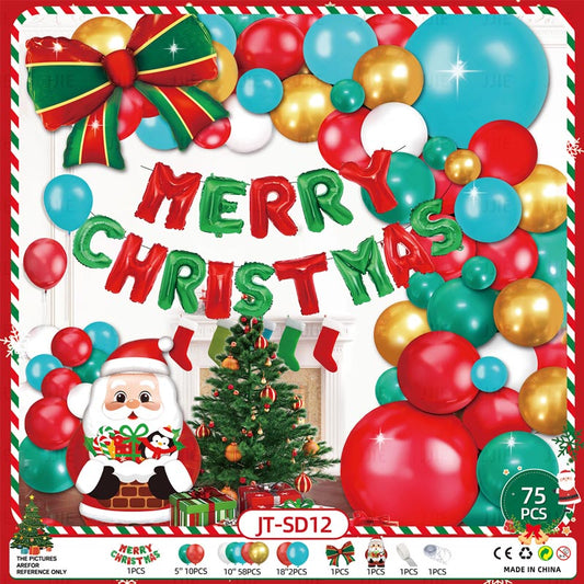Christmas Balloon Garland Set 75Pcs #07