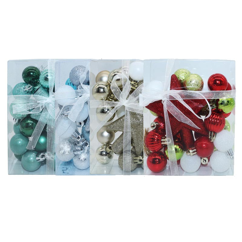 3cm Christmas Balls Ornament with Star 30 Pcs