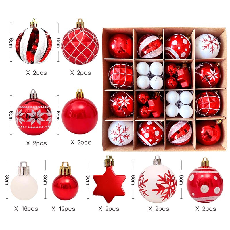 Christmas Balls Ornament 42/44/46 Pcs