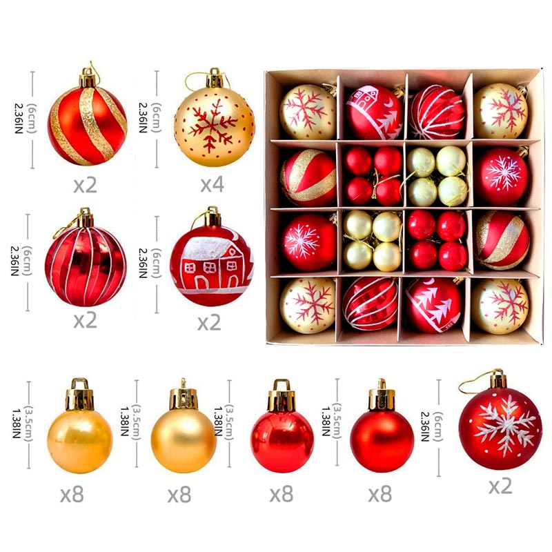 Christmas Balls Ornament 42/44/46 Pcs