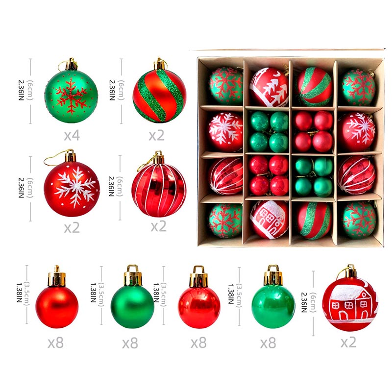 Christmas Balls Ornament 42/44/46 Pcs
