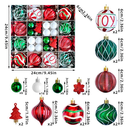 Christmas Balls Ornament 42/44/46 Pcs
