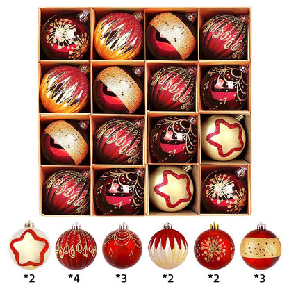 6cm Christmas Balls Ornament 16 Pcs