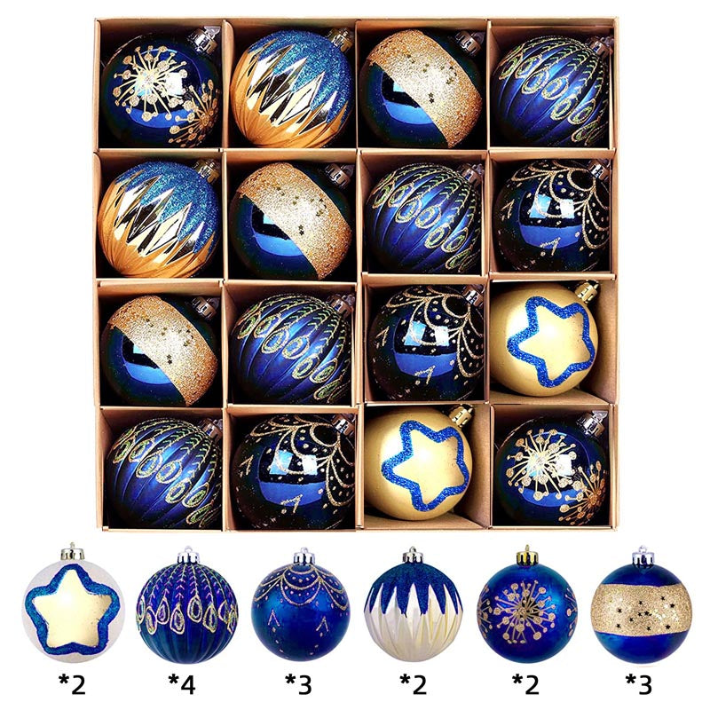 6cm Christmas Balls Ornament 16 Pcs