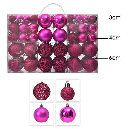 Christmas Balls Ornament Set 3cm/ 4cm/ 6cm  100Pcs