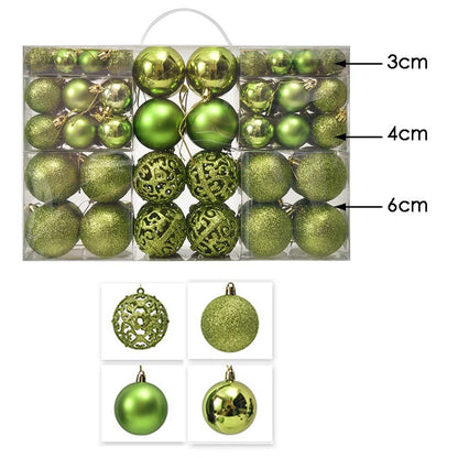 Christmas Balls Ornament Set 3cm/ 4cm/ 6cm  100Pcs