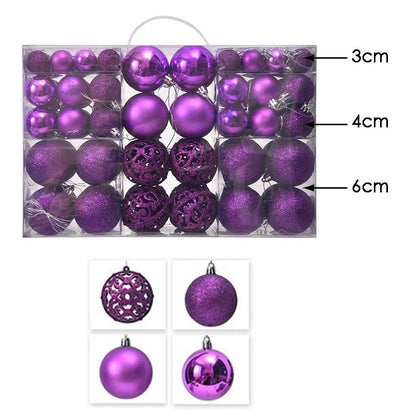 Christmas Balls Ornament Set 3cm/ 4cm/ 6cm  100Pcs