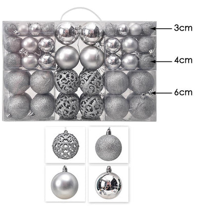 Christmas Balls Ornament Set 3cm/ 4cm/ 6cm  100Pcs
