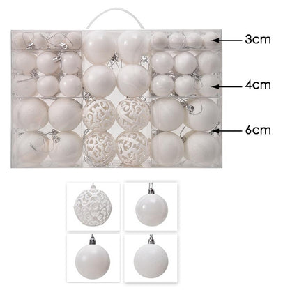 Christmas Balls Ornament Set 3cm/ 4cm/ 6cm  100Pcs
