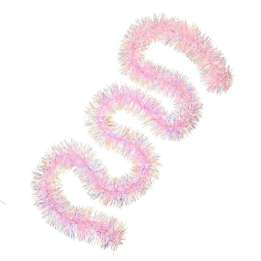 Pinky Christmas Metallic Tinsel Garland 6m/12m