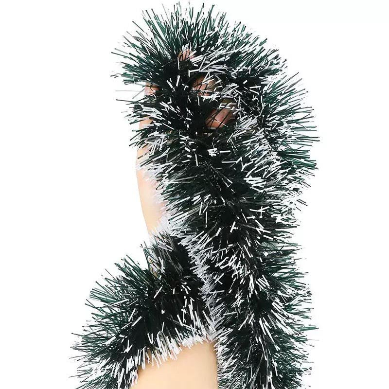 Green Christmas Metallic Tinsel Garland Thickened 5 Layers 6m/12m