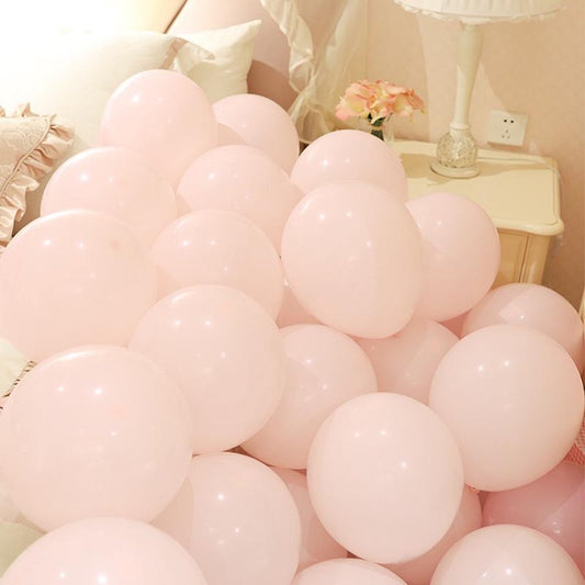 Baby pink thickened round latex party balloons for birthday, wedding, graduation, baby shower, engagement, anniversary decorations. 
