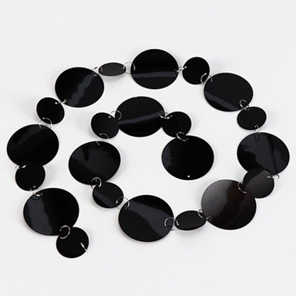 Glossy glitter circle dots garland backdrop hanging for party decorations, photo booth, wedding, engagement, birthday, baby shower, disco party