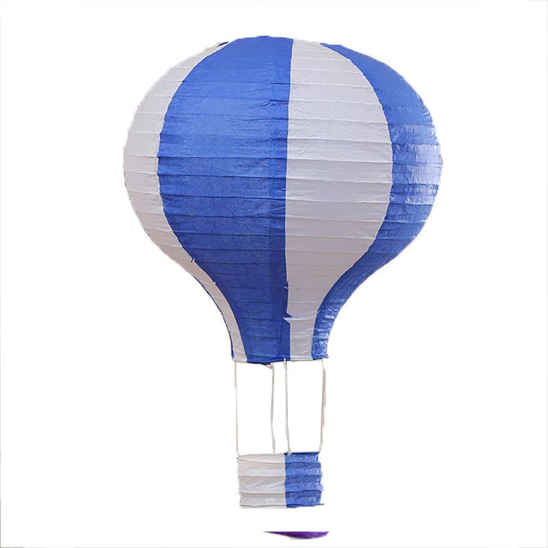 Blue hot air balloon paper lantern, hanging decoration, ceiling decoration for parties, wedding, engagement, anniversary,  graduation. birthday, baby shower