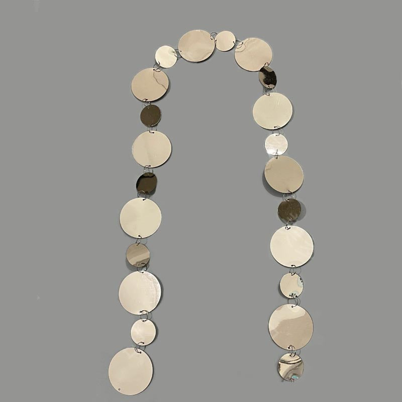 Glossy glitter circle dots garland backdrop hanging for party decorations, photo booth, wedding, engagement, birthday, baby shower, disco party