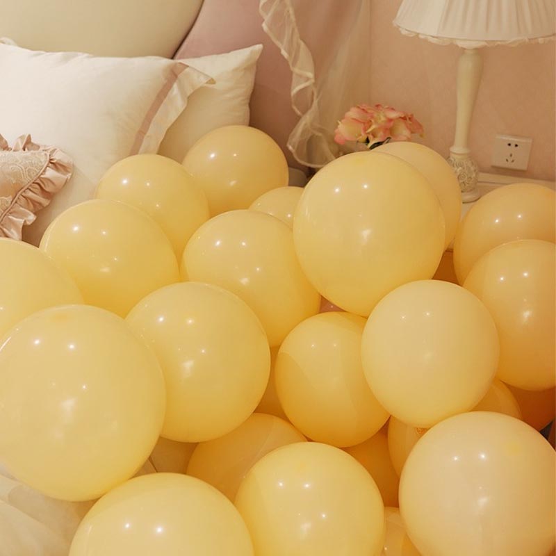 Champagne thickened round latex party balloons for birthday, wedding, graduation, baby shower, engagement, anniversary decorations. 