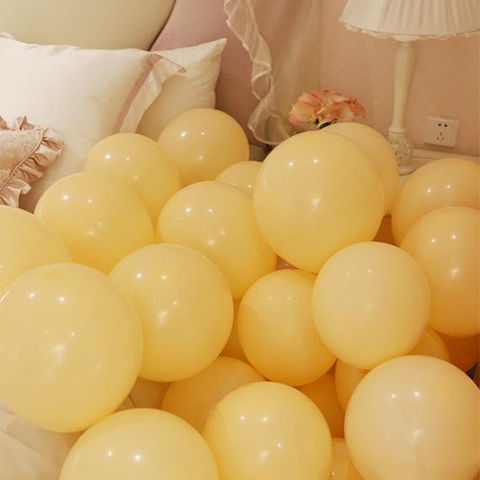 Champagne thickened round latex party balloons for birthday, wedding, graduation, baby shower, engagement, anniversary decorations. 