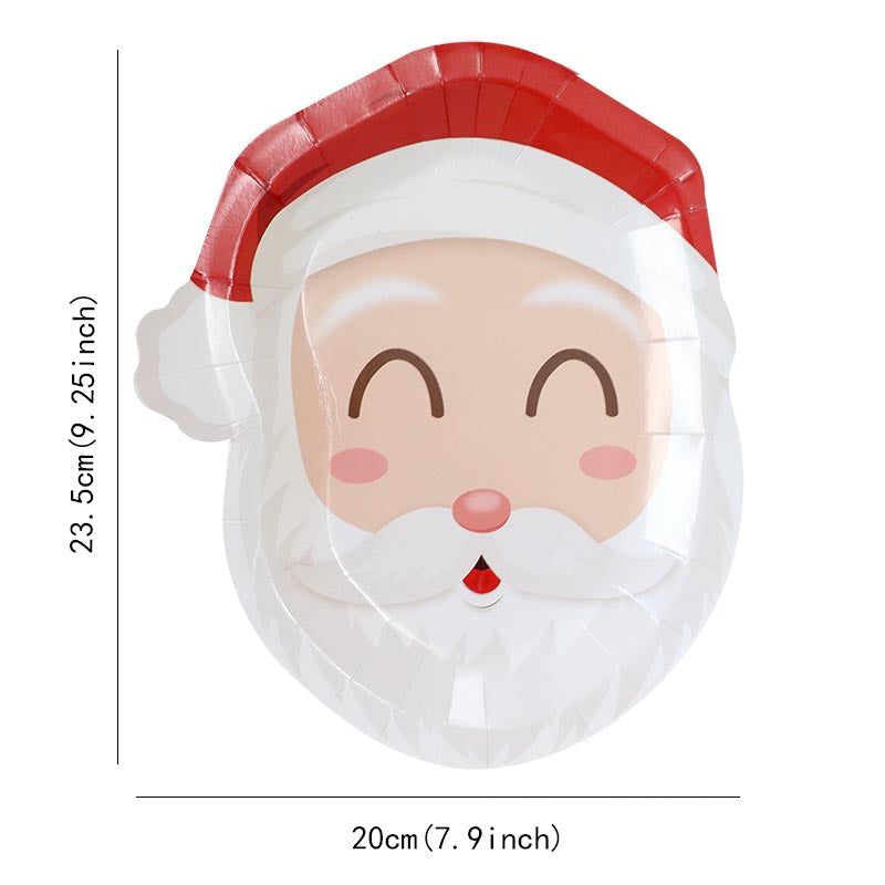 Christmas Santa Claus disposable paper plate for Christmas party 