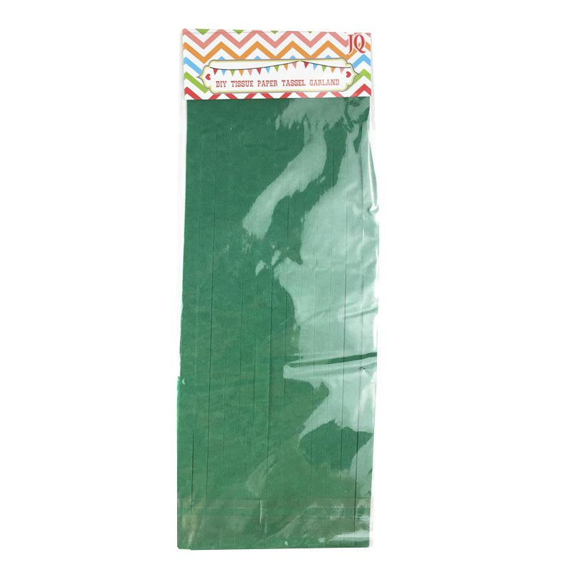 green color tassels garland tissue paper banner for any party decorations, hangings, ceiling decorations, for birthday, wedding, anniversary, engagement, graduation, baby shower