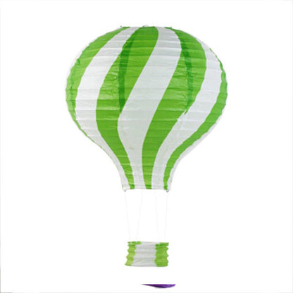 Green twisted line hot air balloon paper lantern, hanging decoration, ceiling decoration for parties, wedding, engagement, anniversary,  graduation. birthday, baby shower
