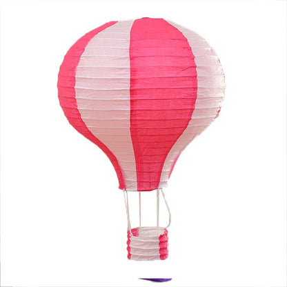 Hot pink hot air balloon paper lantern, hanging decoration, ceiling decoration for parties, wedding, engagement, anniversary,  graduation. birthday, baby shower