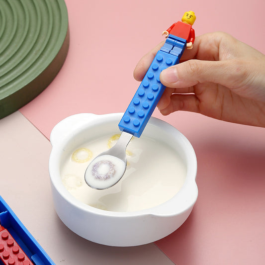 Lego Cutlery Set 304 Stainless Steel Fork & Spoon for Kids