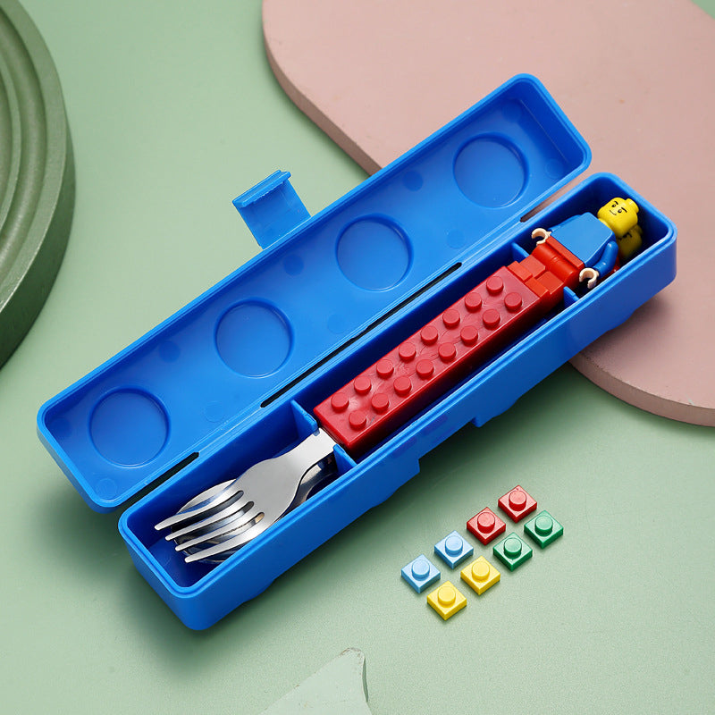 Lego Cutlery Set 304 Stainless Steel Fork & Spoon for Kids