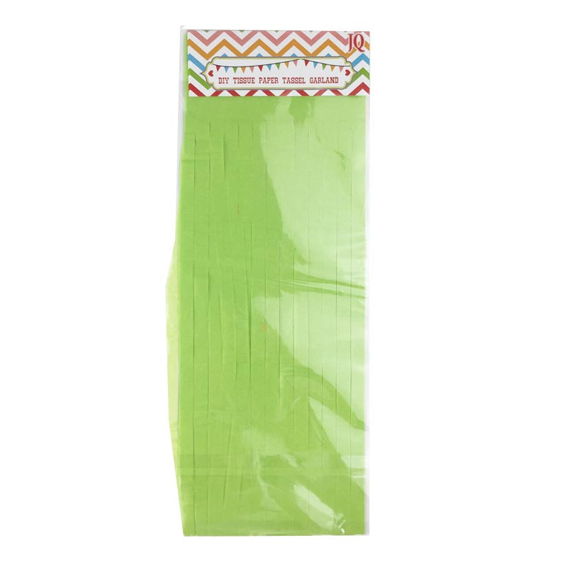 lime green color tassels garland tissue paper banner for any party decorations, hangings, ceiling decorations, for birthday, wedding, anniversary, engagement, graduation, baby shower