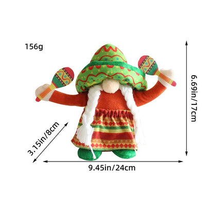 Mexican Fiesta Sombrero Doll Ornament