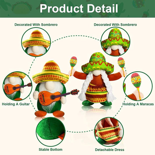 Mexican Fiesta Sombrero Doll Ornament