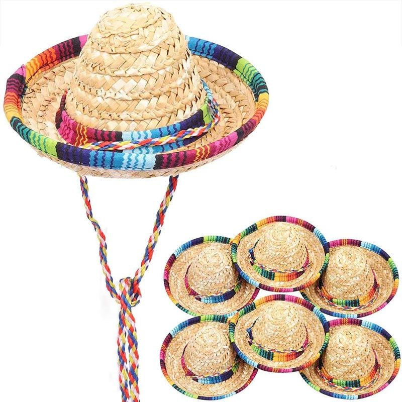Mexican style straw weaving hat, fiesta party