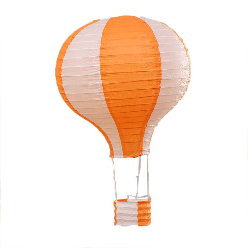 Orange hot air balloon paper lantern, hanging decoration, ceiling decoration for parties, wedding, engagement, anniversary,  graduation. birthday, baby shower