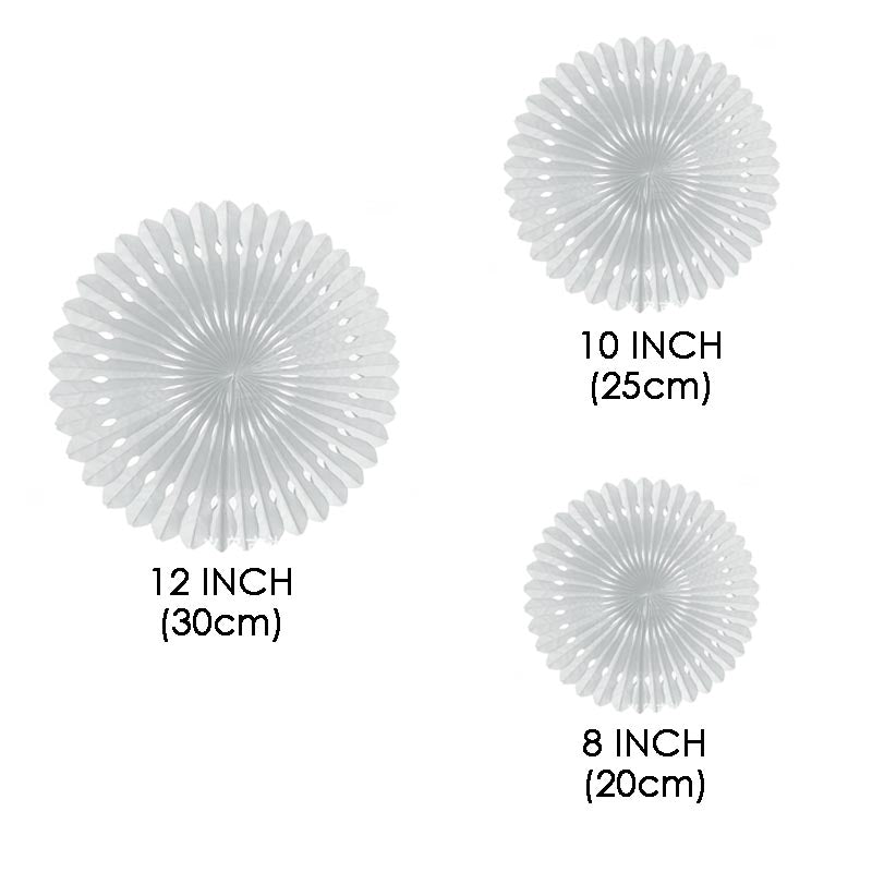 Colorful Paper Fans 8"/10"/12" (Choose Your Own)