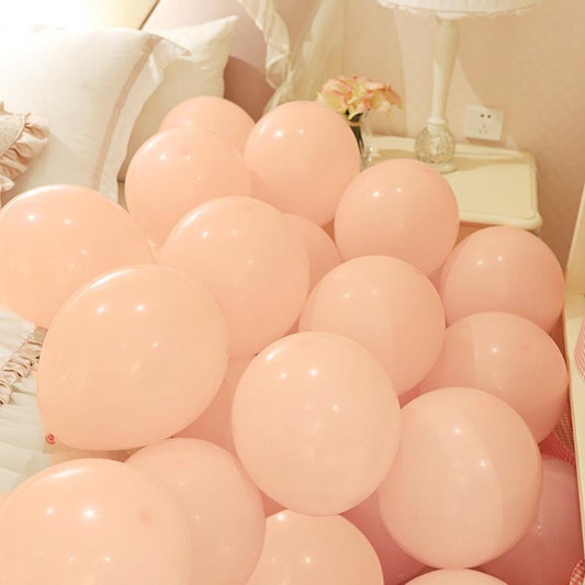 Pastel orange thickened round latex party balloons for birthday, wedding, graduation, baby shower, engagement, anniversary decorations. 