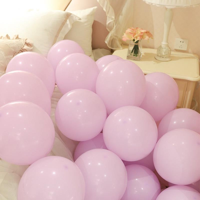 Pastel purple thickened round latex party balloons for birthday, wedding, graduation, baby shower, engagement, anniversary decorations. 