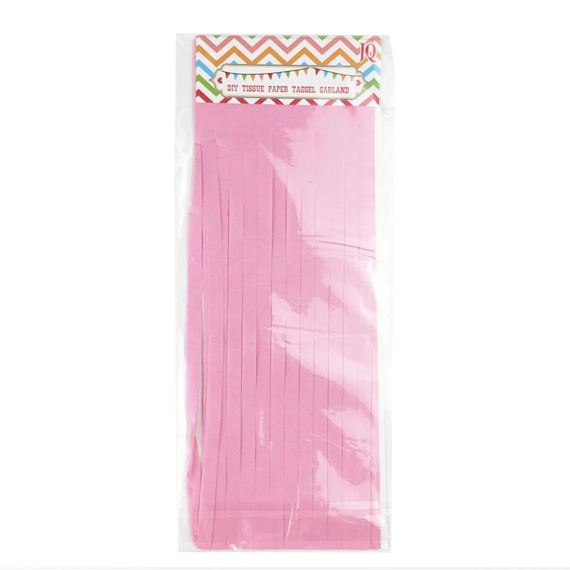 pink color tassels garland tissue paper banner for any party decorations, hangings, ceiling decorations, for birthday, wedding, anniversary, engagement, graduation, baby shower