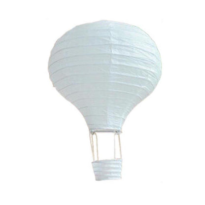 Plain white hot air balloon paper lantern, hanging decoration, ceiling decoration for parties, wedding, engagement, anniversary,  graduation. birthday, baby shower. Suitable for DIY painting, design your own unique artwork, for both kids and adults.