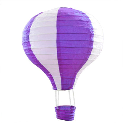 Purple hot air balloon paper lantern, hanging decoration, ceiling decoration for parties, wedding, engagement, anniversary,  graduation. birthday, baby shower