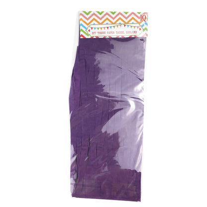 purple color tassels garland tissue paper banner for any party decorations, hangings, ceiling decorations, for birthday, wedding, anniversary, engagement, graduation, baby shower