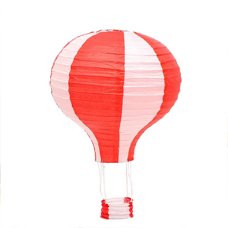 Red hot air balloon paper lantern, hanging decoration, ceiling decoration for parties, wedding, engagement, anniversary,  graduation. birthday, baby shower