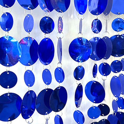 Glossy glitter circle dots garland backdrop hanging for party decorations, photo booth, wedding, engagement, birthday, baby shower, disco party