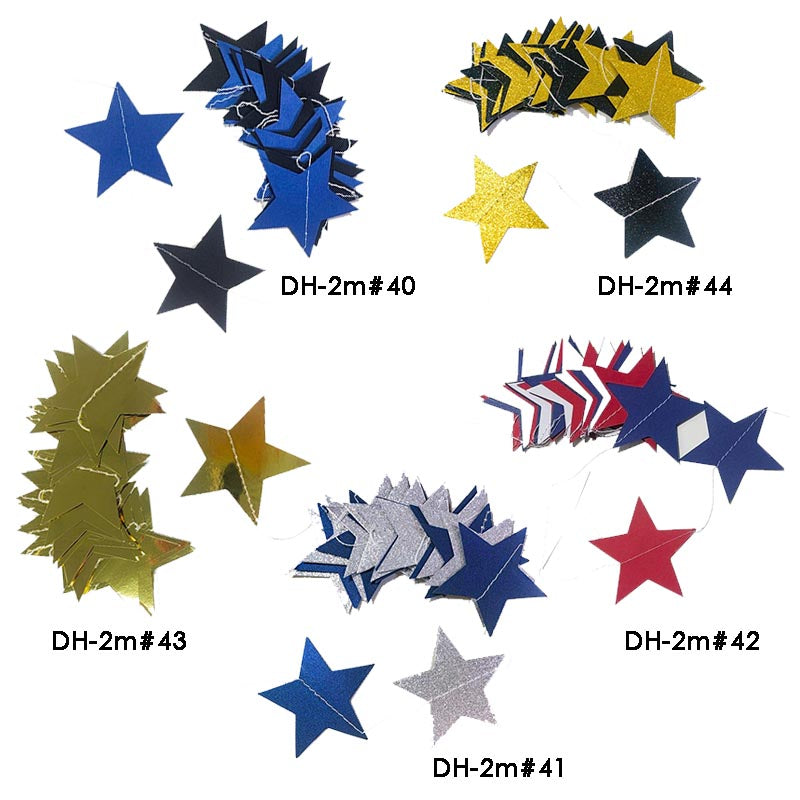Shiny star hanging backdrop ceiling decoration, blue, black, gold, red, white, silver for parties, wedding, engagement, anniversary,  graduation. birthday, baby shower