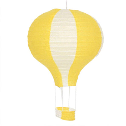 Yellow hot air balloon paper lantern, hanging decoration, ceiling decoration for parties, wedding, engagement, anniversary,  graduation. birthday, baby shower